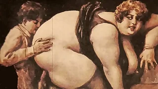 vintage chap-fallen drawings