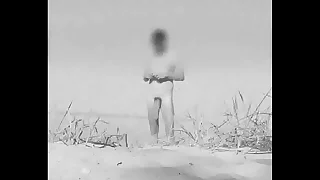 Pretentiously vintage cock at a German nude beach